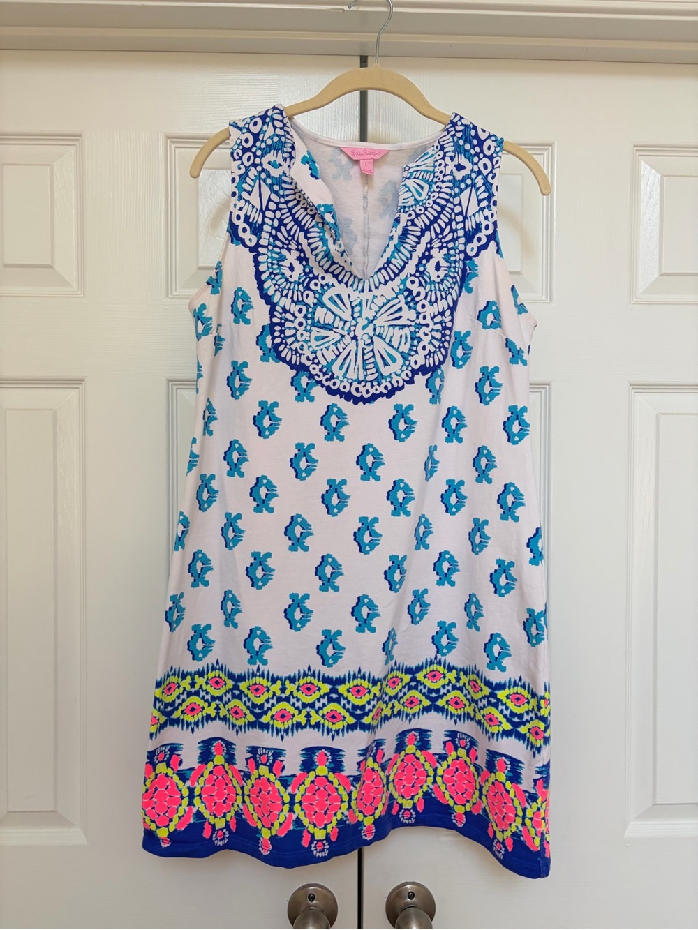 Lilly Pulitzer Harper Shift Dress in To The Sea Seaturtle Print